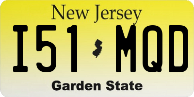NJ license plate I51MQD