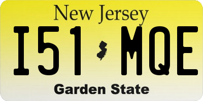 NJ license plate I51MQE