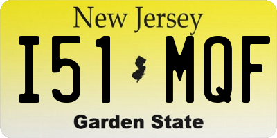 NJ license plate I51MQF
