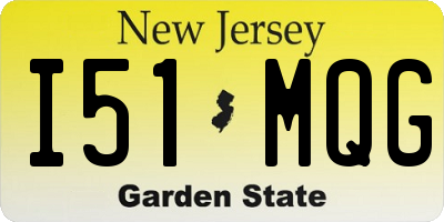NJ license plate I51MQG