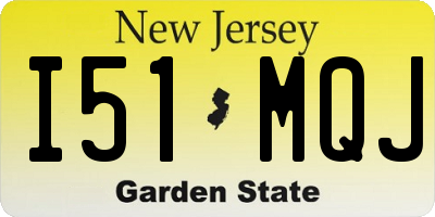 NJ license plate I51MQJ