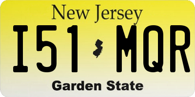 NJ license plate I51MQR