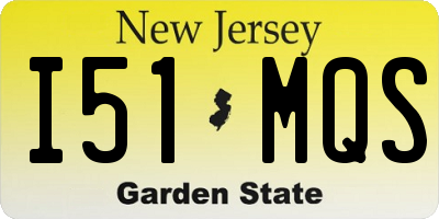 NJ license plate I51MQS