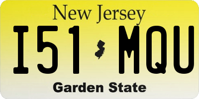 NJ license plate I51MQU
