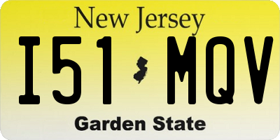 NJ license plate I51MQV
