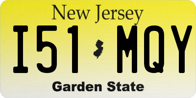 NJ license plate I51MQY
