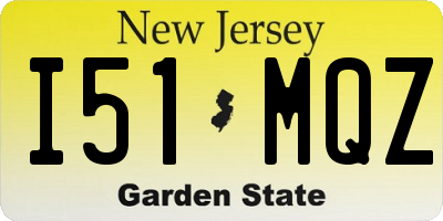 NJ license plate I51MQZ