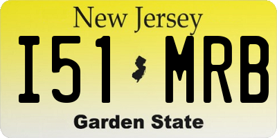 NJ license plate I51MRB