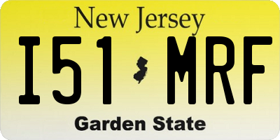 NJ license plate I51MRF