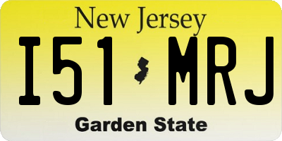 NJ license plate I51MRJ