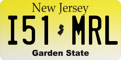 NJ license plate I51MRL