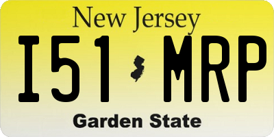NJ license plate I51MRP
