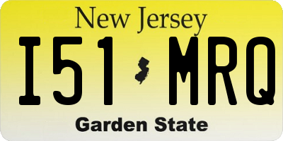 NJ license plate I51MRQ