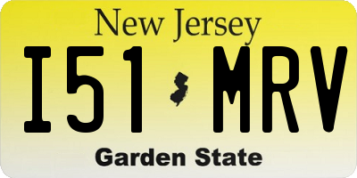 NJ license plate I51MRV
