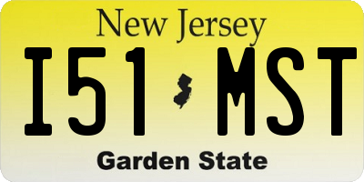 NJ license plate I51MST