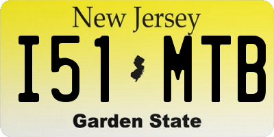 NJ license plate I51MTB