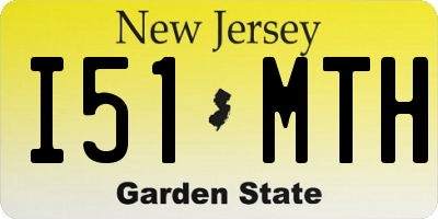 NJ license plate I51MTH