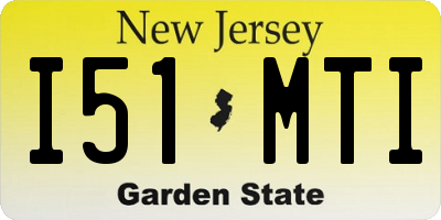 NJ license plate I51MTI