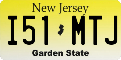 NJ license plate I51MTJ
