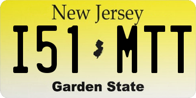 NJ license plate I51MTT