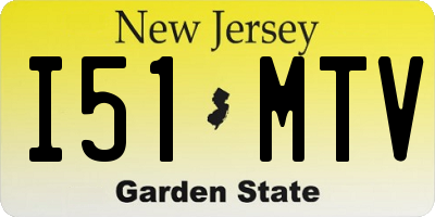 NJ license plate I51MTV