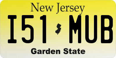NJ license plate I51MUB