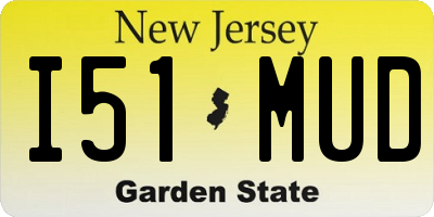 NJ license plate I51MUD