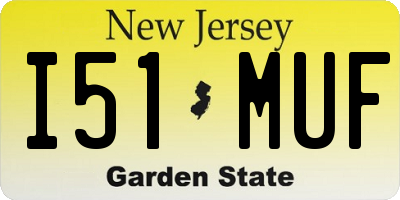 NJ license plate I51MUF