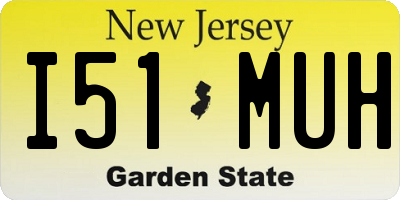 NJ license plate I51MUH