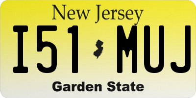NJ license plate I51MUJ