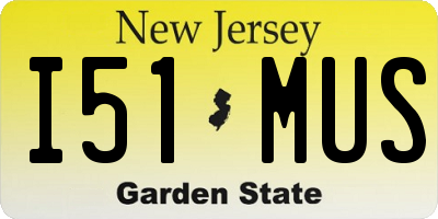 NJ license plate I51MUS