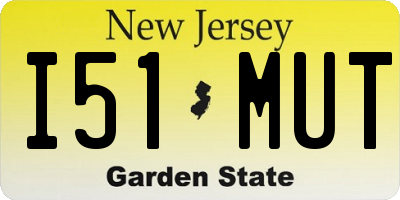 NJ license plate I51MUT