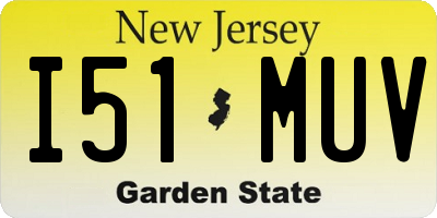 NJ license plate I51MUV