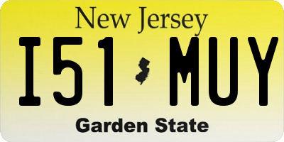 NJ license plate I51MUY