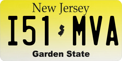 NJ license plate I51MVA