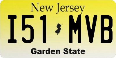 NJ license plate I51MVB