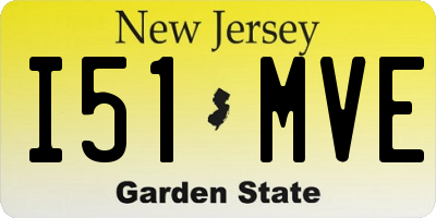 NJ license plate I51MVE