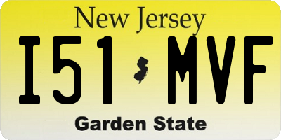 NJ license plate I51MVF