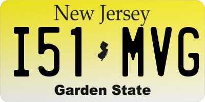 NJ license plate I51MVG
