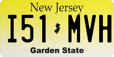NJ license plate I51MVH