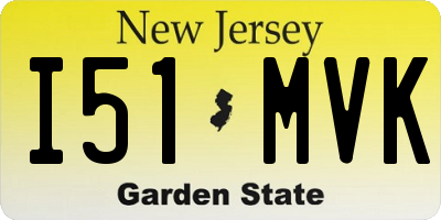 NJ license plate I51MVK
