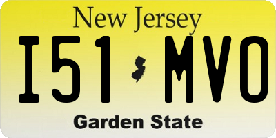 NJ license plate I51MVO