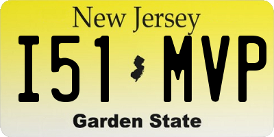 NJ license plate I51MVP