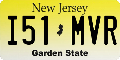 NJ license plate I51MVR