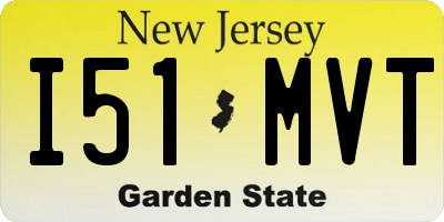 NJ license plate I51MVT