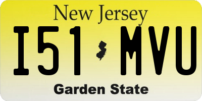 NJ license plate I51MVU