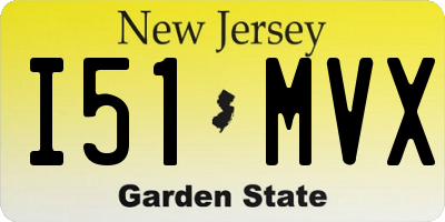 NJ license plate I51MVX