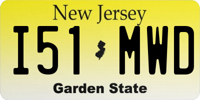 NJ license plate I51MWD