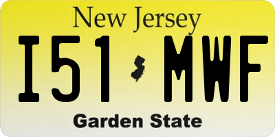 NJ license plate I51MWF