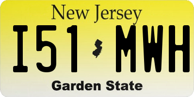 NJ license plate I51MWH